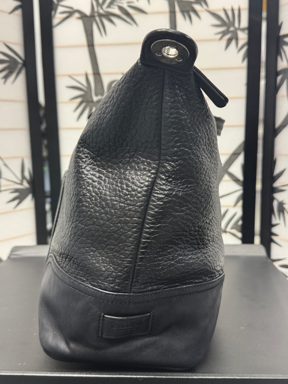 Coach Black Pebbled Leather Satchel - Picture 2 of 10